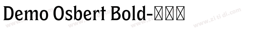 Demo Osbert Bold字体转换